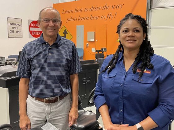 SCORE mentor Bill Heitz and Drive Alert founder and president Tina Dodd