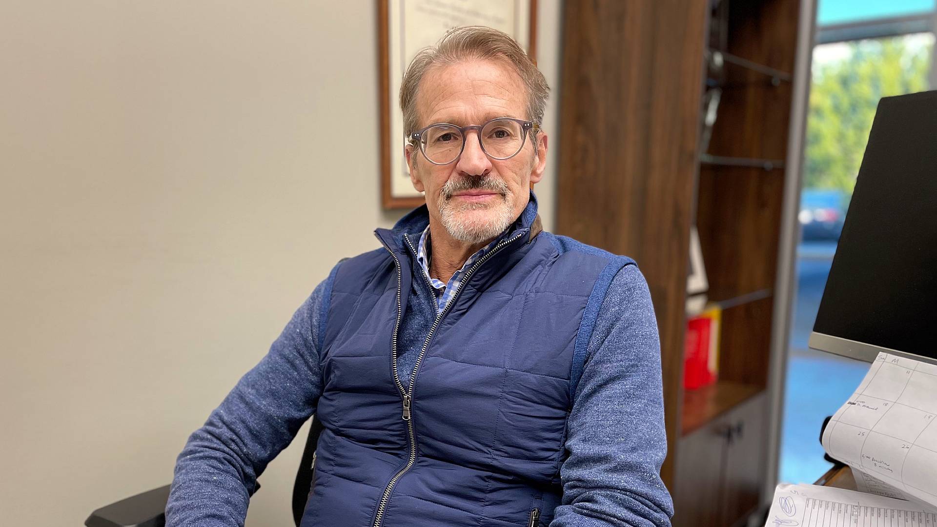 Scott Pancoast in his office