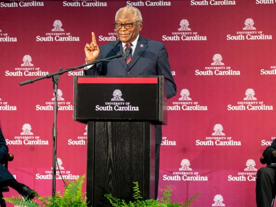 Rep. Jim Clyburn speaks during UofSC Clyburn Chair announcement.