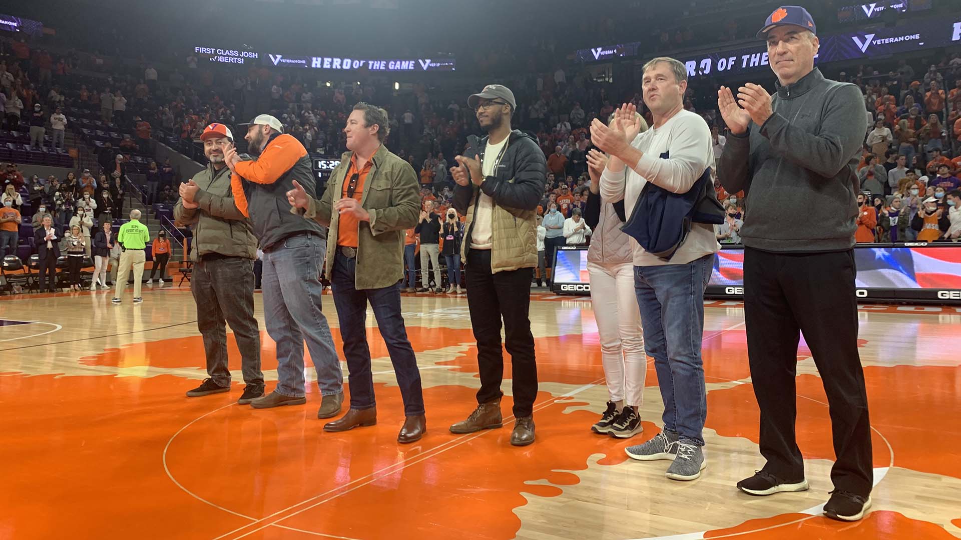 Veteran One sponsoring the Hero of the Game at Clemson University.