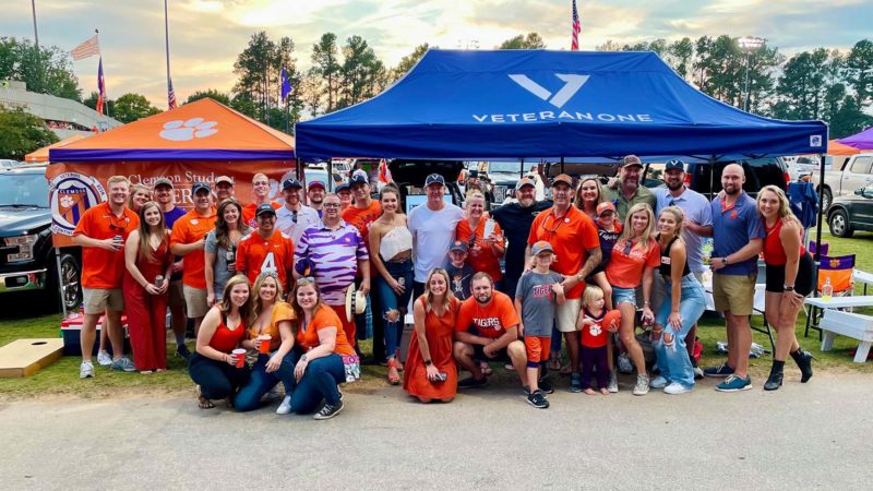 Veteran One tailgating with Clemson Student Veterans Association.