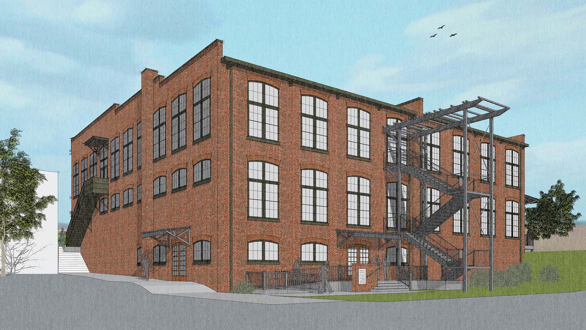 Future rendering of Piedmont Mercantile Building