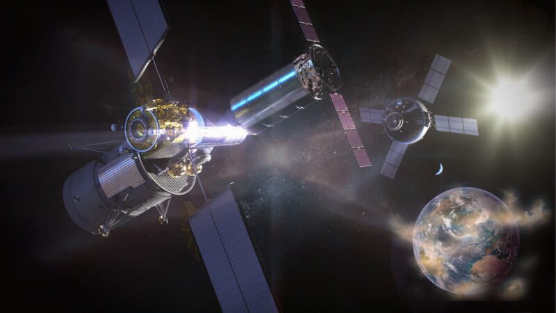 spaceship in orbit