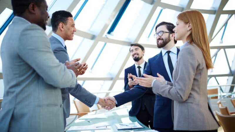 People negotiating