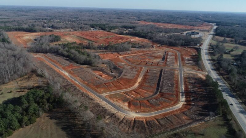 Lakestone development land infrastructure.