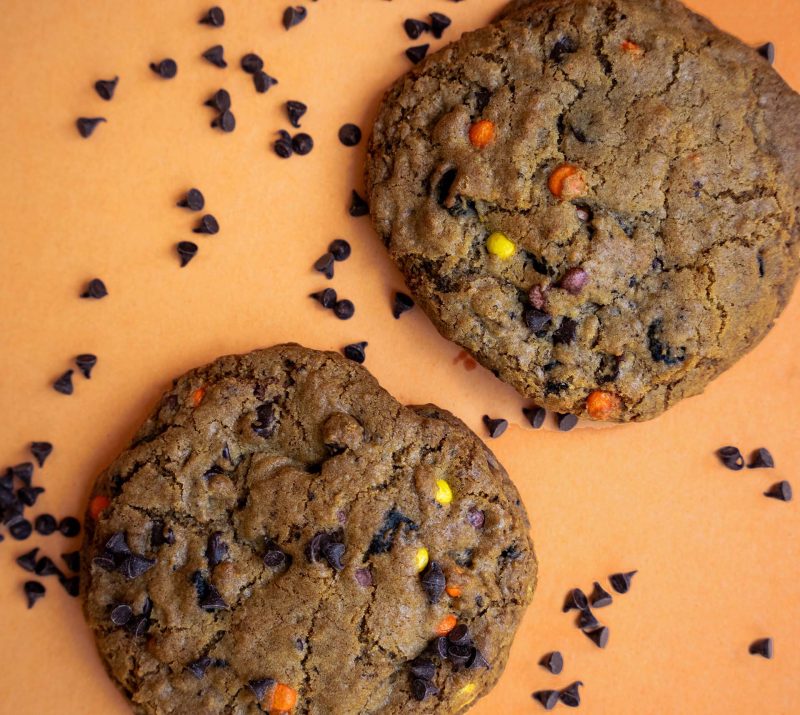 Double stuffed candy cookie.