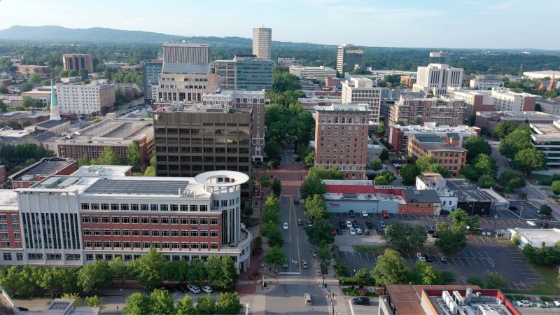 downtown greenville aerial - city of greenville photo